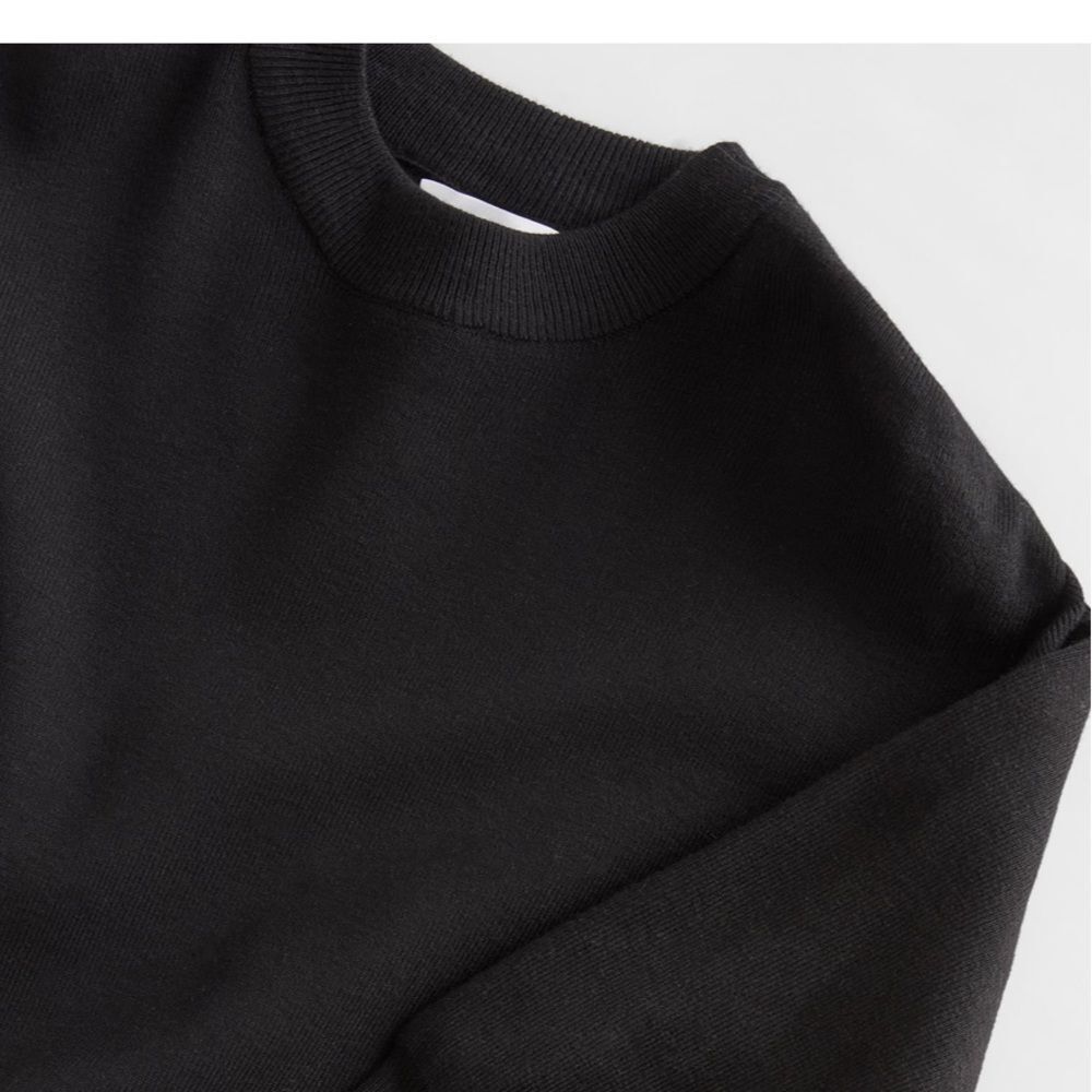 Black knit tunic sweater dress - Picture 4 of 6